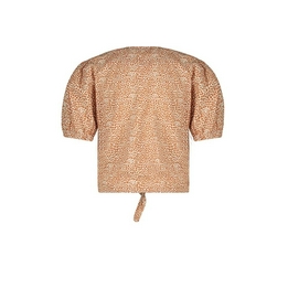 Overview second image: knotted aop dot blouse