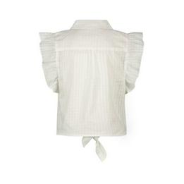 Overview second image: knotted woven blouse