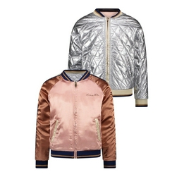 Overview image: satin bomber reversible jacket