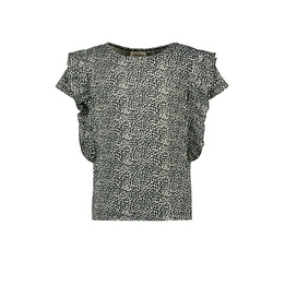 Overview image: rib aop ruffle top