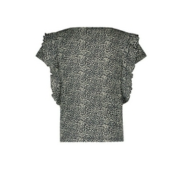 Overview second image: rib aop ruffle top