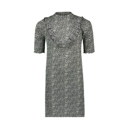 Overview image: rib aop ruffle dress