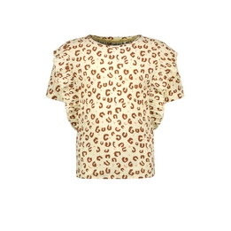Overview image: rib aop ruffle top