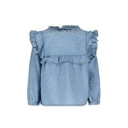 Overview image: tencell denim blouse ruffle