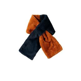 Overview image: Ruffy colorblock fur scarf